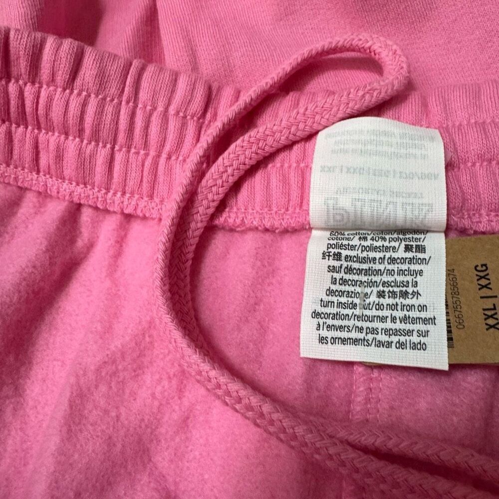 NWT PINK light pink fleece campus sweat-shorts XXL - Picture 5 of 6